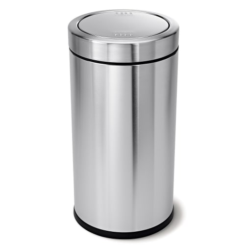 Simplehuman 55 Liter Swing Top Trash Can, Brushed Stainless Steel